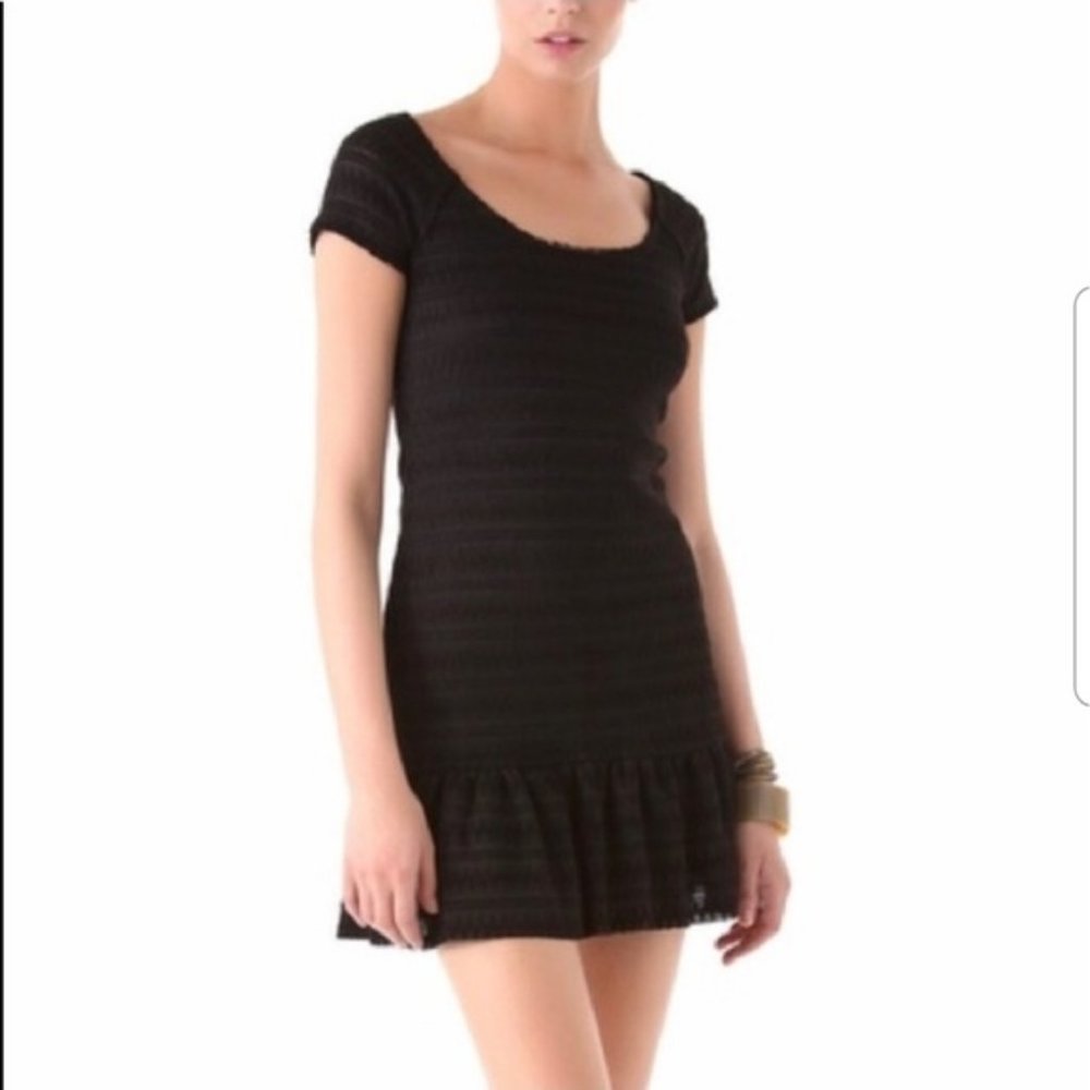 Free People Black Knit Dress M